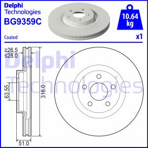 Disc frana punte fata (BG9359C DELPHI) FORD