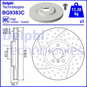 Disc frana punte fata (BG9383C DELPHI) MINI