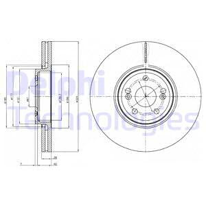 Disc frana punte fata (BG9687 DELPHI) RENAULT