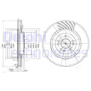 Disc frana punte fata (BG9759 DELPHI) MERCEDES-BENZ