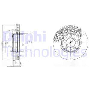Disc frana punte fata (BG9773 DELPHI) PORSCHE,VW