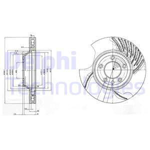 Disc frana punte fata (BG9774 DELPHI) AUDI,PORSCHE,VW