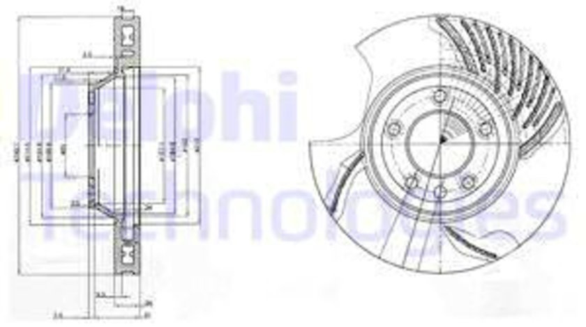 Disc frana punte fata (BG9774 DELPHI) AUDI,PORSCHE,VW