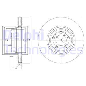 Disc frana punte fata (BG9788 DELPHI) BMW