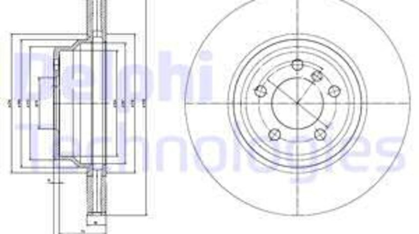 Disc frana punte fata (BG9788 DELPHI) BMW