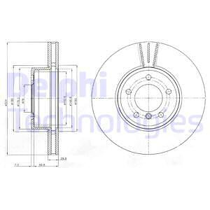 Disc frana punte fata (BG9871C DELPHI) BMW,BMW (BRILLIANCE)