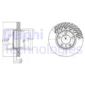Disc frana punte fata (BG9949 DELPHI) PORSCHE,VW