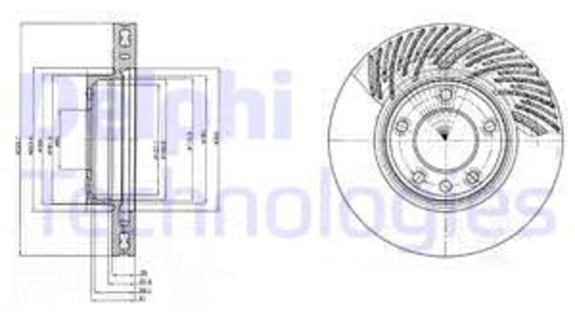 Disc frana punte fata (BG9949 DELPHI) PORSCHE,VW