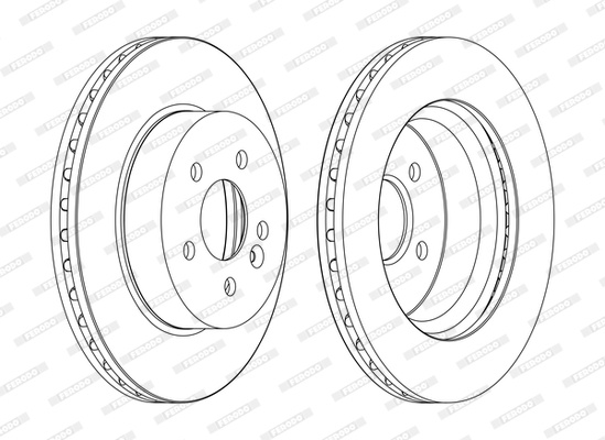 Disc frana punte fata (DDF1036C FERODO) MERCEDES-BENZ
