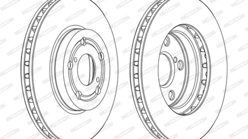 Disc frana punte fata (DDF1064C FERODO PREMIER) TOYOTA