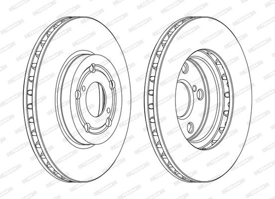Disc frana punte fata (DDF1064C FERODO) TOYOTA