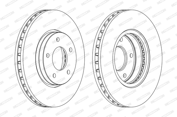 Disc frana punte fata (DDF1069C FERODO PREMIER) DAIMLER,JAGUAR