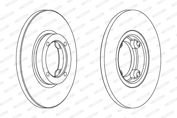 Disc frana punte fata (DDF1076C FERODO) CHEVROLET,DAEWOO,FSO