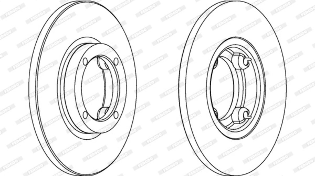 Disc frana punte fata (DDF1076C FERODO) CHEVROLET,DAEWOO,FSO