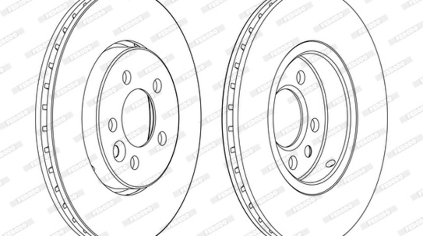 Disc frana punte fata (DDF1080C FERODO PREMIER) MG,ROVER