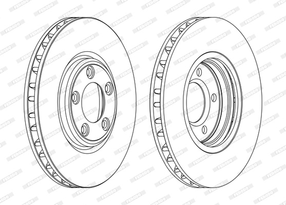Disc frana punte fata (DDF1107C FERODO PREMIER) JAGUAR,LINCOLN