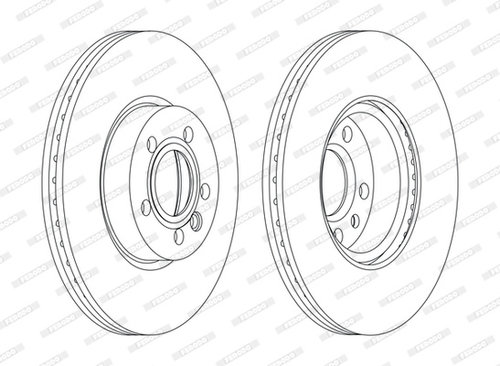 Disc frana punte fata (DDF1160C FERODO) FORD,SEAT,VW