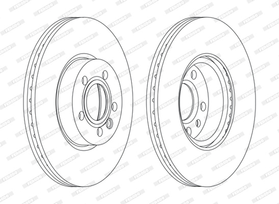 Disc frana punte fata (DDF1160C FERODO PREMIER) FORD,SEAT,VW