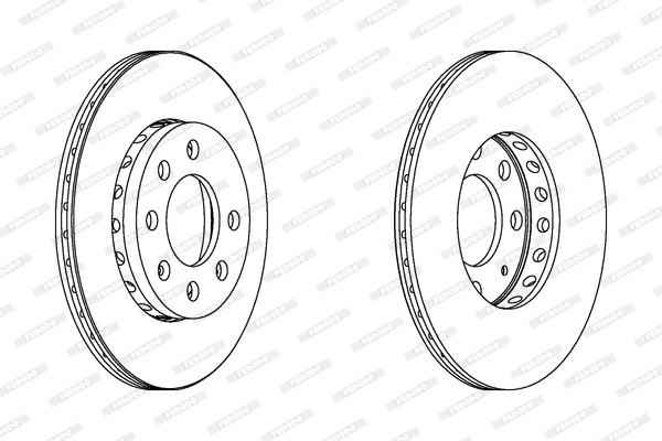 Disc frana punte fata (DDF1161C FERODO PREMIER) AUDI,VW