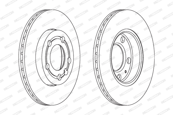 Disc frana punte fata (DDF1164C FERODO PREMIER) SKODA,VW