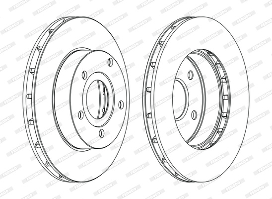 Disc frana punte fata (DDF1169C FERODO) JEEP