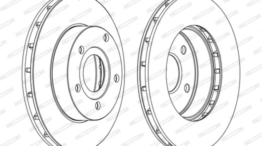 Disc frana punte fata (DDF1169C FERODO PREMIER) BEIJING BENZ (BBDC),JEEP,JEEP (BJC)