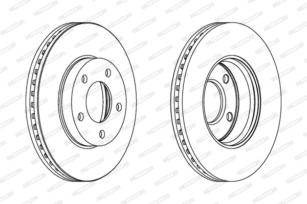 Disc frana punte fata (DDF1209C FERODO PREMIER) FORD,FORD USA,MAZDA