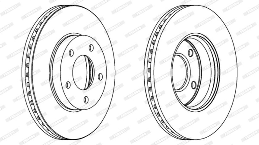 Disc frana punte fata (DDF1209C FERODO PREMIER) FORD,FORD USA,MAZDA