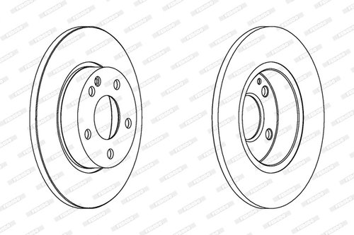 Disc frana punte fata (DDF1219C FERODO PREMIER) MERCEDES-BENZ