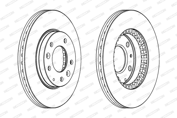 Disc frana punte fata (DDF1278C FERODO) BESTURN (FAW),MAZDA,SAAB
