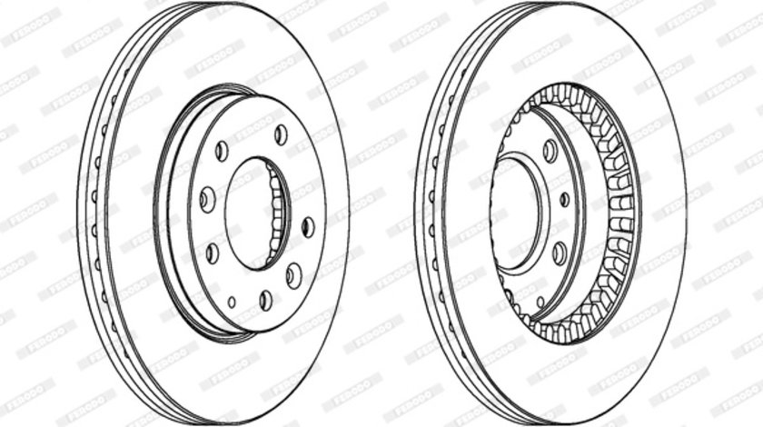 Disc frana punte fata (DDF1278C FERODO) BESTURN (FAW),MAZDA,SAAB