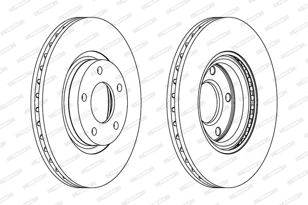 Disc frana punte fata (DDF1312C FERODO) MAZDA