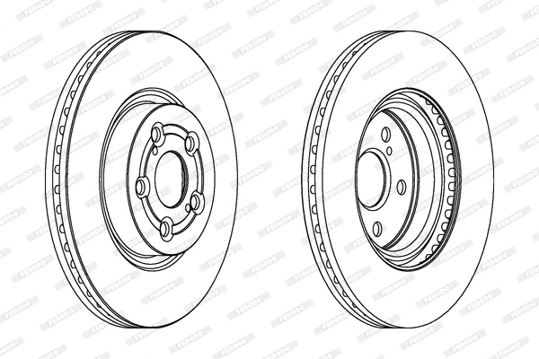 Disc frana punte fata (DDF1315C FERODO PREMIER) TOYOTA