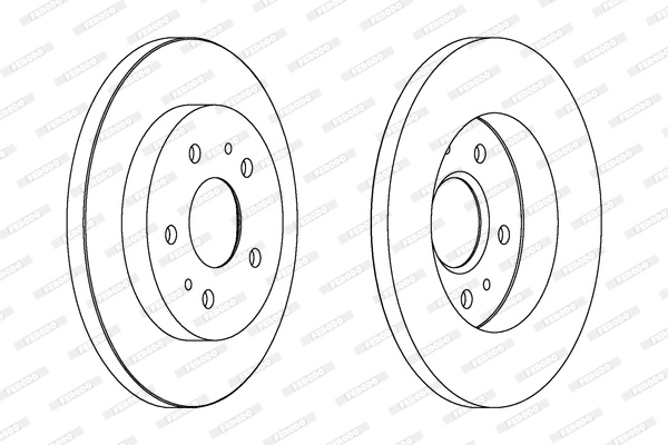 Disc frana punte fata (DDF1387 FERODO) DAEWOO,DAIHATSU,TOYOTA