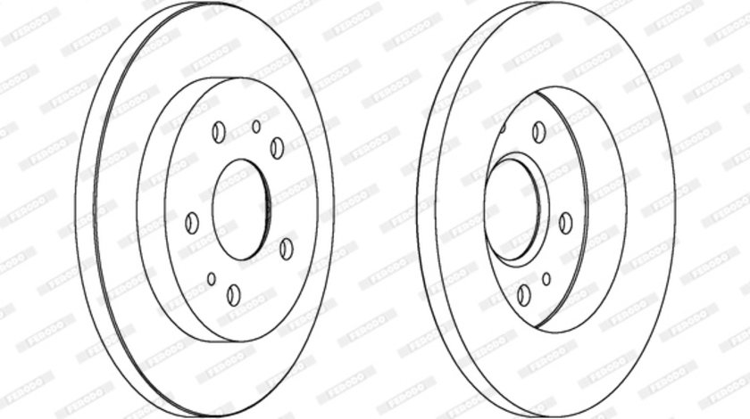 Disc frana punte fata (DDF1387 FERODO) DAEWOO,DAIHATSU,TOYOTA