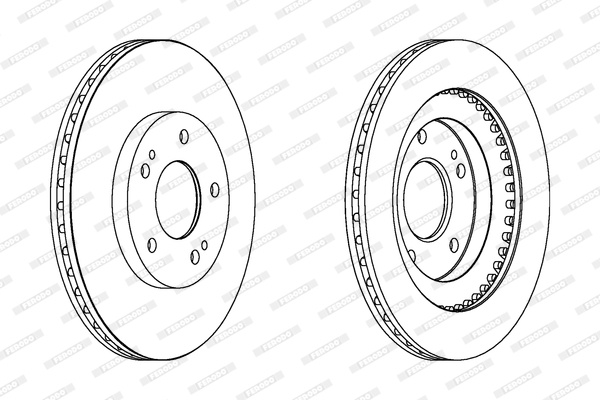 Disc frana punte fata (DDF1399 FERODO) MITSUBISHI