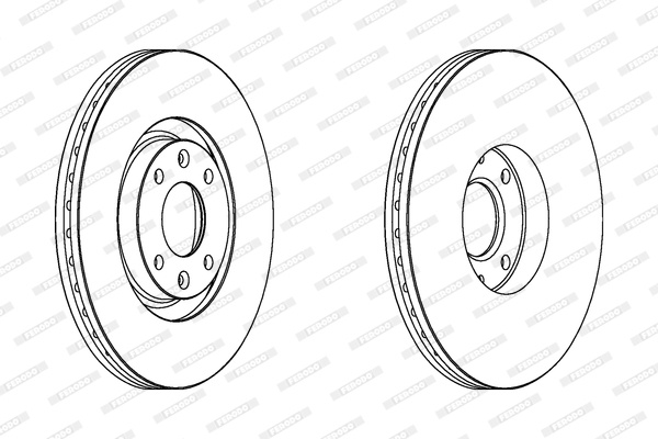 Disc frana punte fata (DDF1442C FERODO PREMIER) Citroen,PEUGEOT