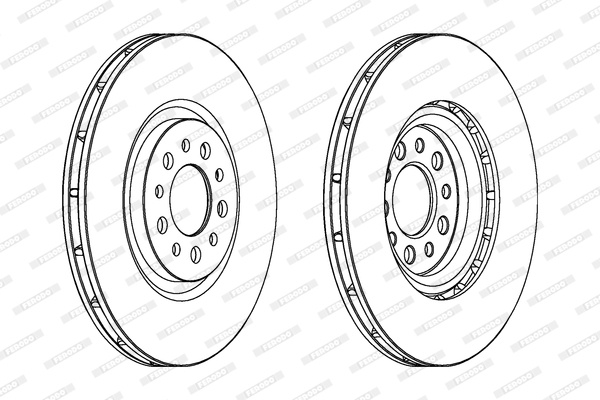 Disc frana punte fata (DDF1453C FERODO PREMIER) ALFA ROMEO,JEEP