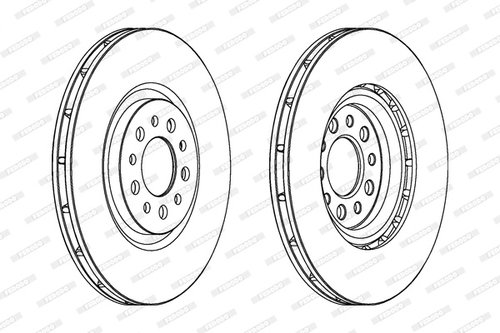 Disc frana punte fata (DDF1453C FERODO PREMIER) ALFA ROMEO,JEEP