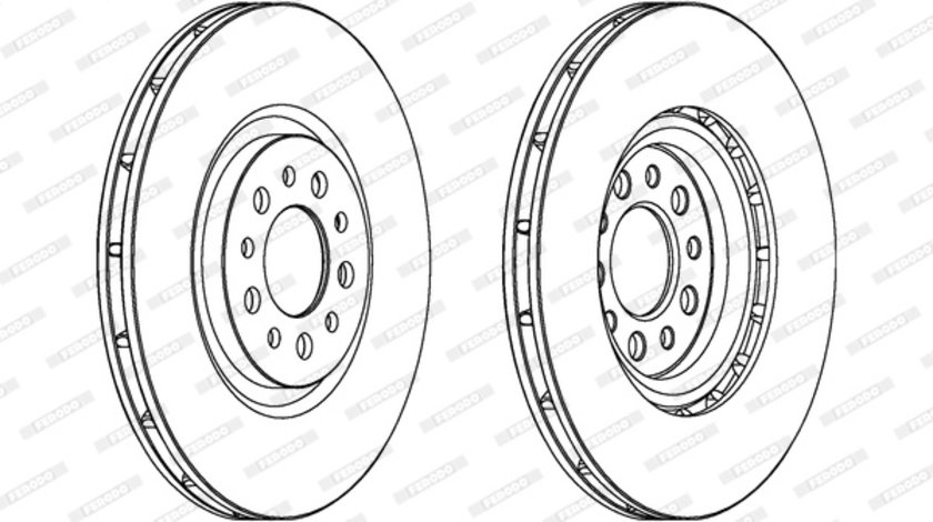 Disc frana punte fata (DDF1453C FERODO PREMIER) ALFA ROMEO,JEEP