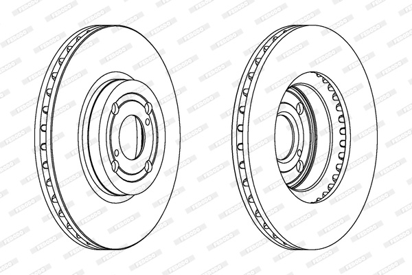Disc frana punte fata (DDF1461C FERODO) TOYOTA