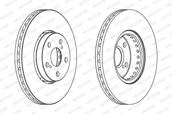 Disc frana punte fata (DDF1575C FERODO PREMIER) TOYOTA