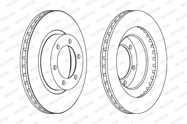 Disc frana punte fata (DDF1594C FERODO) LEXUS,TOYOTA