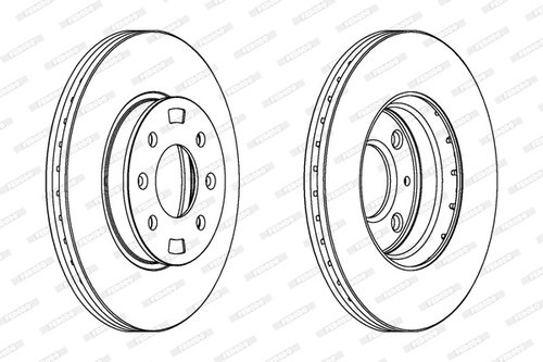 Disc frana punte fata (DDF1603C FERODO) HYUNDAI,KIA