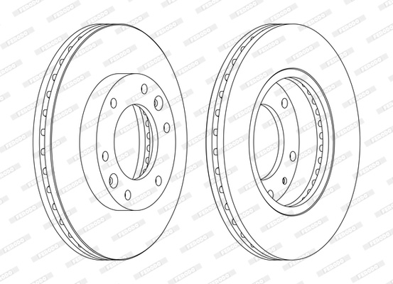 Disc frana punte fata (DDF1612C FERODO) KIA