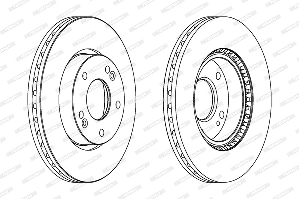 Disc frana punte fata (DDF1619C FERODO) HYUNDAI,HYUNDAI (BEIJING),KIA