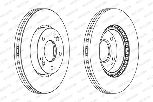 Disc frana punte fata (DDF1619C FERODO) HYUNDAI,HYUNDAI (BEIJING),KIA