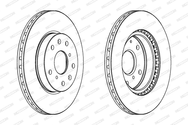 Disc frana punte fata (DDF1620C FERODO) FIAT,SUZUKI