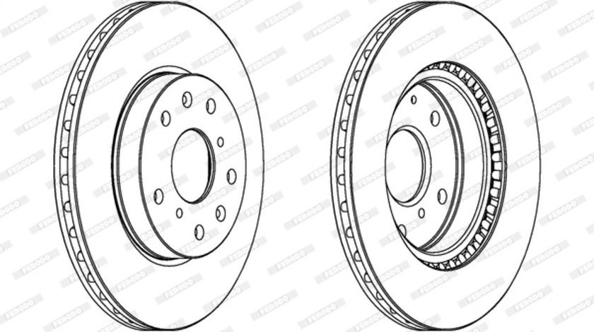 Disc frana punte fata (DDF1620C FERODO) FIAT,SUZUKI