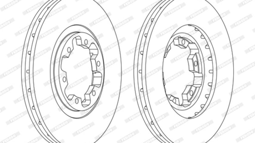 Disc frana punte fata (DDF1626C FERODO PREMIER) INFINITI,NISSAN,NISSAN (ZHENGZHOU)